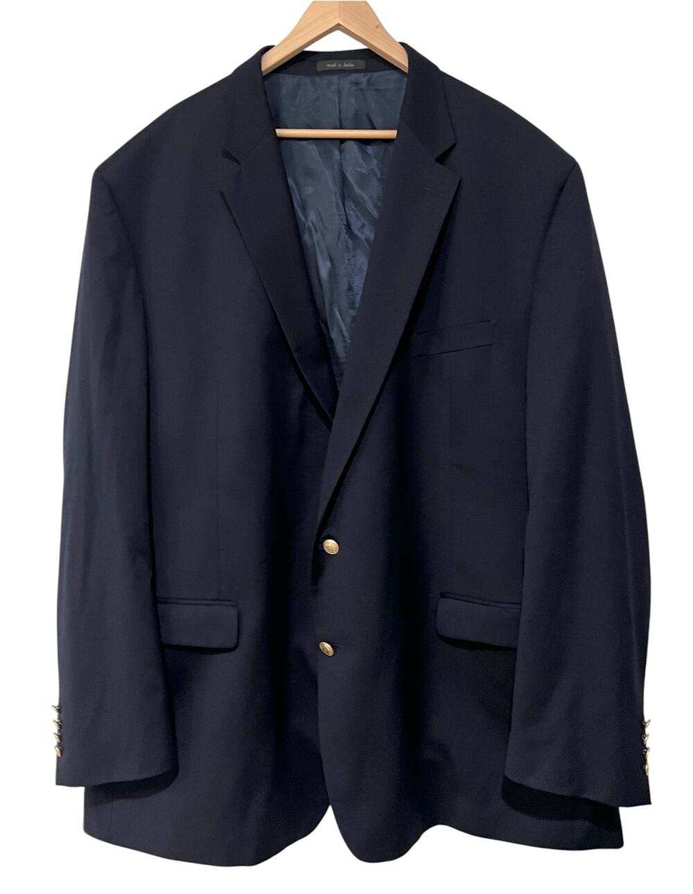 Michael Kors Men's Blazer Size 56 XL Regular Navy Blue Wool 2 Button Jacket